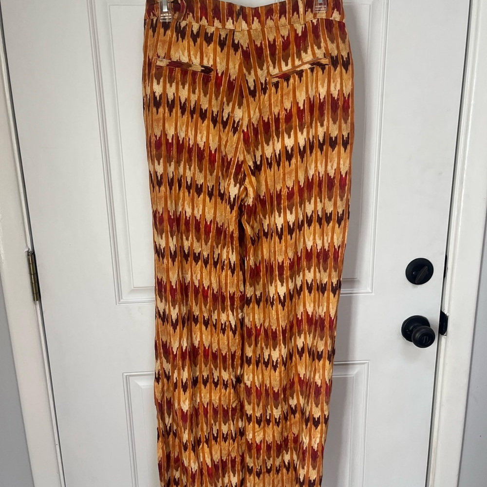 NWT‎ Savannah Morrow multicolor goa straight leg pants size XS 100% rose petal - Picture 4 of 5